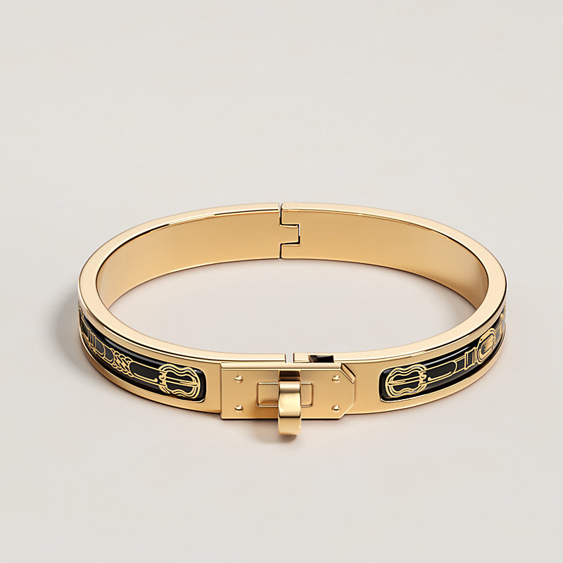 HERMES ゴールドロック付きバングル Mini Clic Kelly Coaching bracelet | Hermès USA
